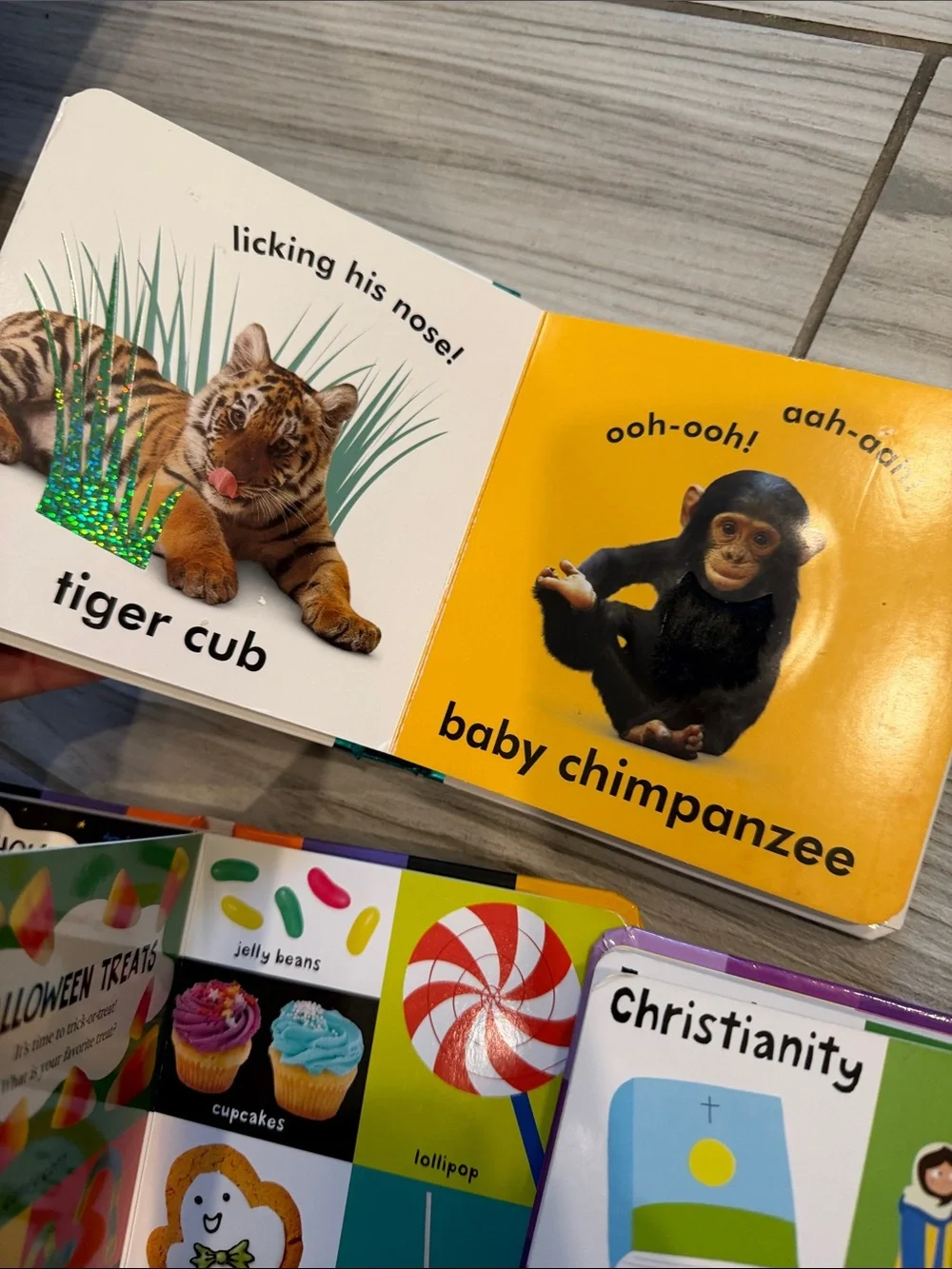 DK Baby Touch and Feel Animals Board Book - White and Teal